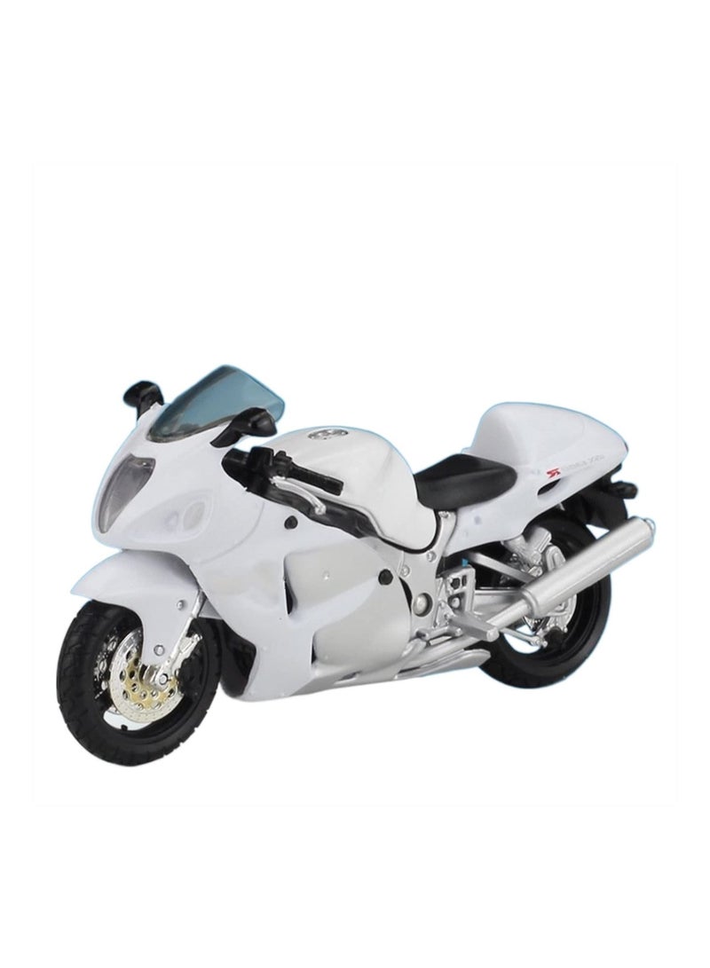 1:18 Scale for Suzuki Hayabusa GSX-1300R, Die Cast Motorcycle Collection Model Kit Detailed Motorcycles Diecast Toy Enthusiasts (Color : White Foam Box)