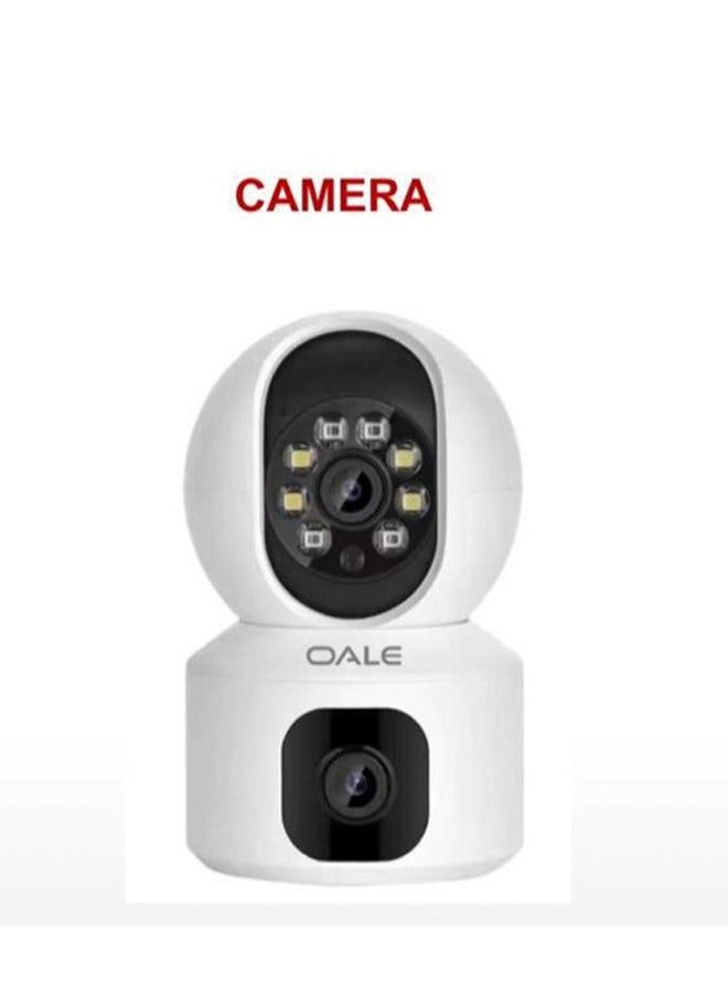 iHome 03 Security Camera Dual Track Audio Support Night Vision Motion Detect Security Camera 360 Full View Two Way Real Time Voice Calling Camera White