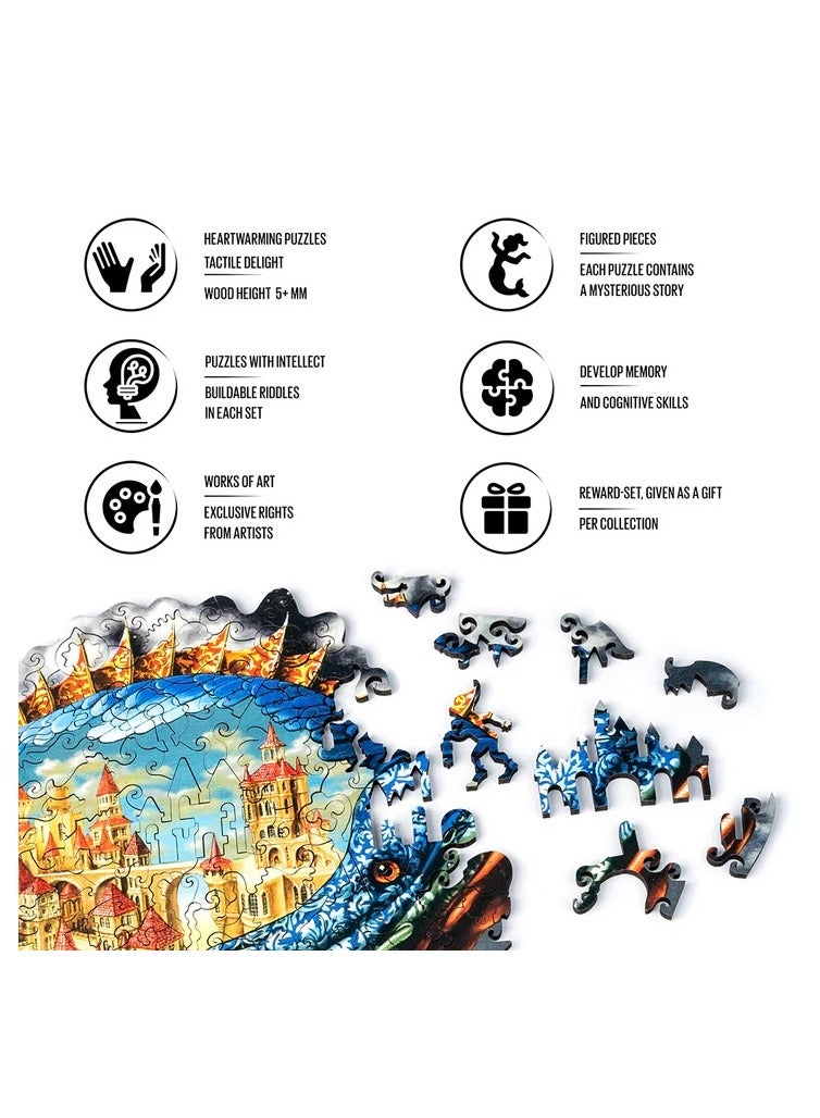 In Habited Fish Davici Wooden Jigsaw Puzzle