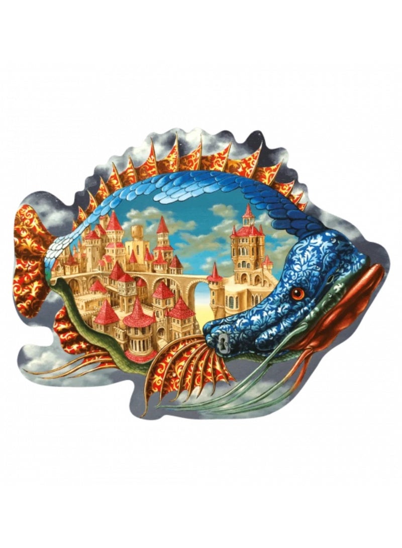 In Habited Fish Davici Wooden Jigsaw Puzzle