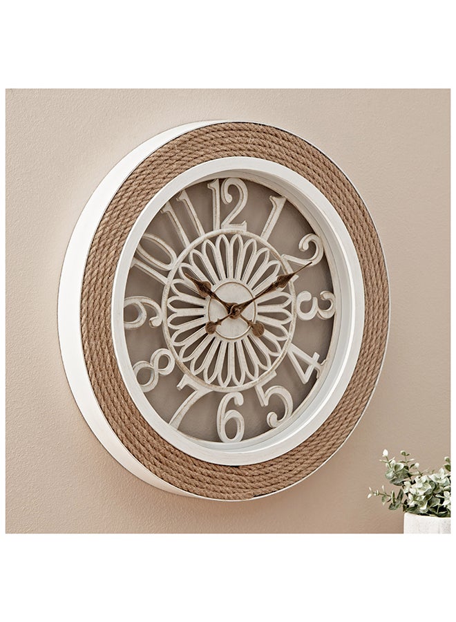 Saratoga Wall Clock with Hemp Rope Runway 51 x 5.5 x 51 cm