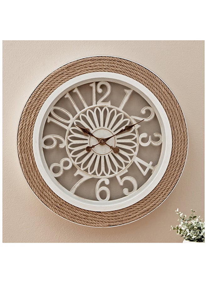 Saratoga Wall Clock with Hemp Rope Runway 51 x 5.5 x 51 cm