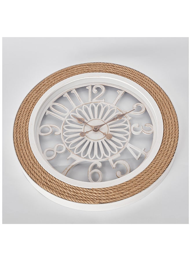 Saratoga Wall Clock with Hemp Rope Runway 51 x 5.5 x 51 cm