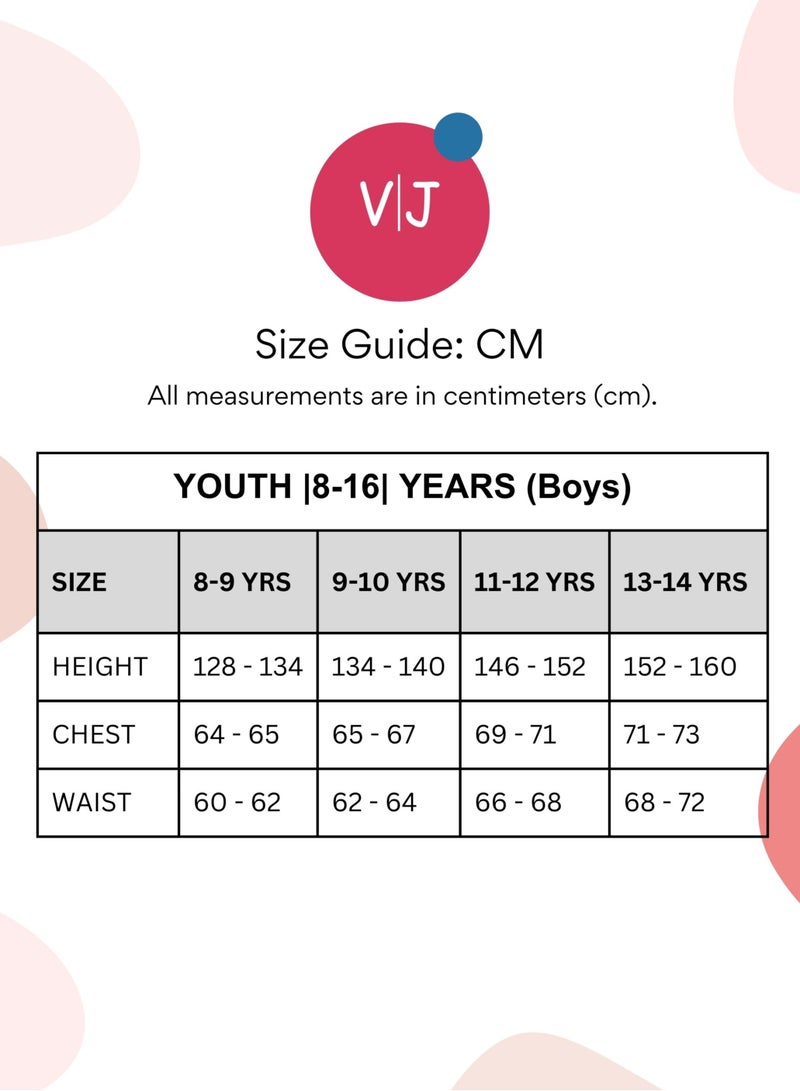 Senior Boys (Youth/Teens) 2 piece set T-Shirt & Shorts (8-14 Years)- Off-white and Lilac 100 % percent Cotton- victor and jane