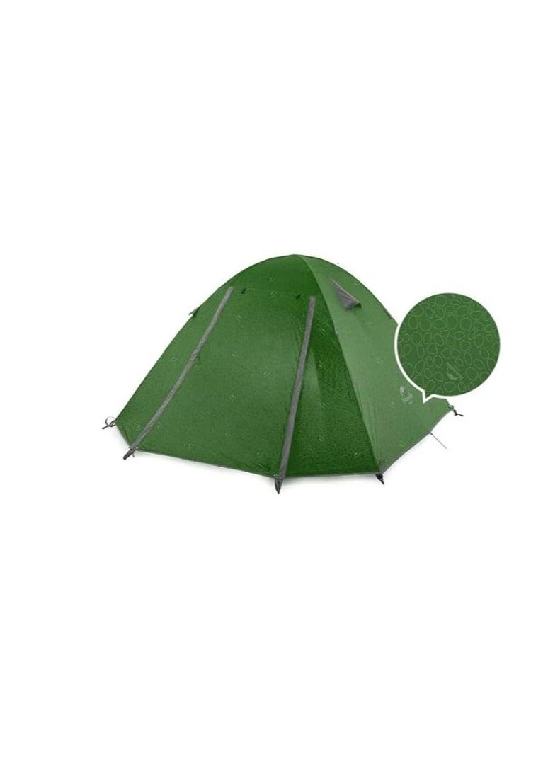 aluminum pole tent with new material  embossed design 3 man Forest green