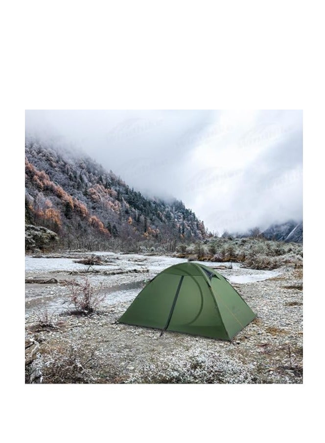 aluminum pole tent with new material  embossed design 3 man Forest green