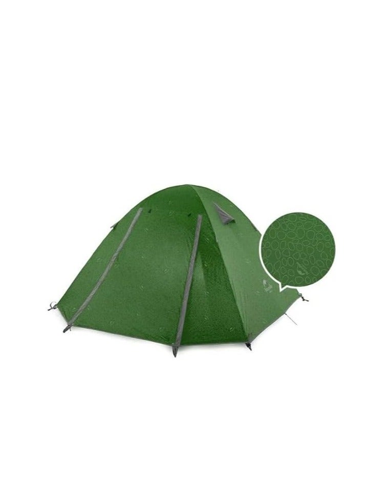 aluminum pole tent with new material  embossed design 3 man Forest green