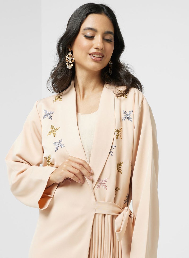 Embellished Tie Detail Abaya