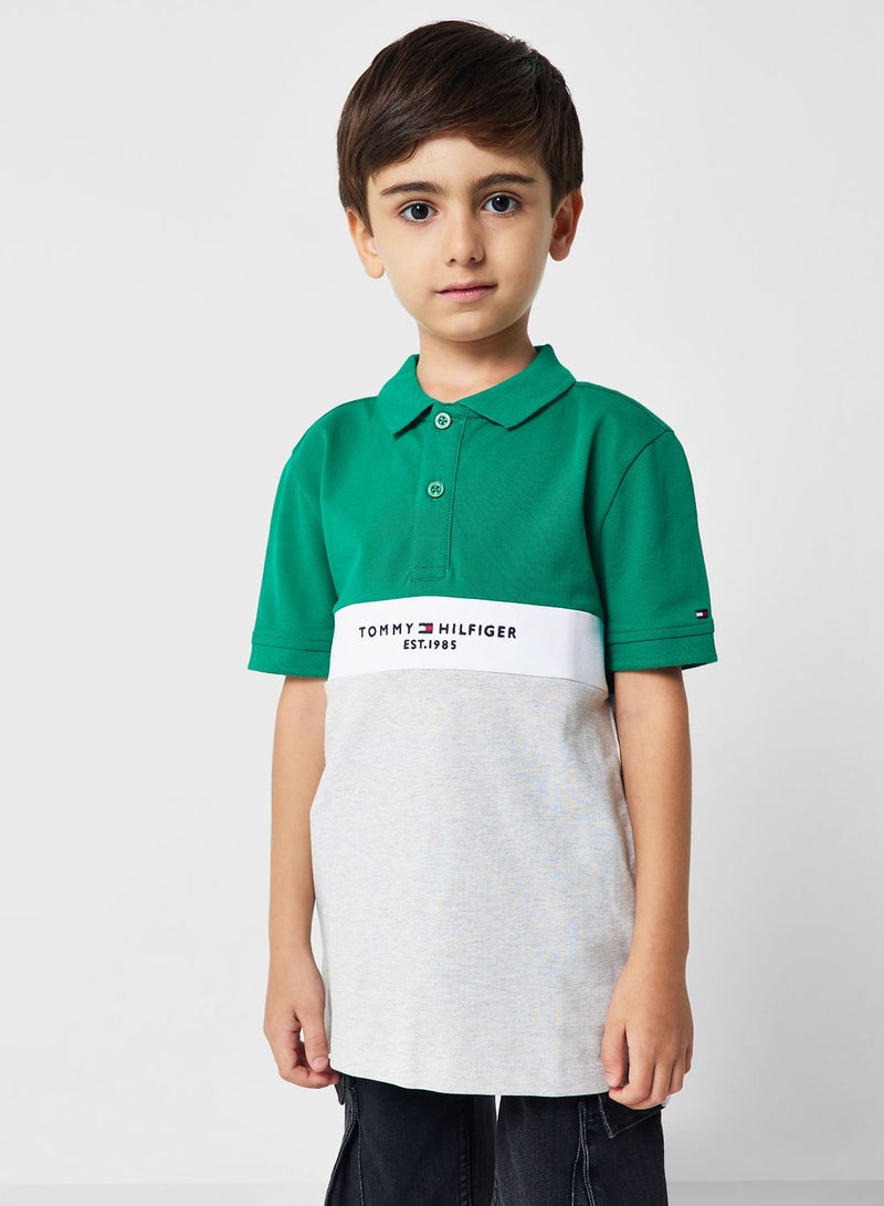 Youth Color Block Polo