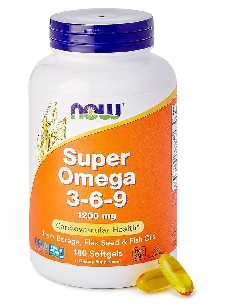 Now Super Omega 3-6-9 1200 mg 180 Softgels