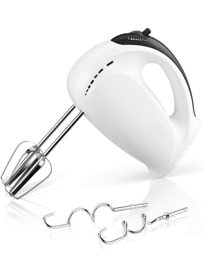 Electric Hand Mixer - 7 Speeds, Stainless Steel Beaters & Dough Hooks - Professional Handheld Mixer for Baking - Eject Button, Whisk, Knead - Mixing, Whipping, Whisking