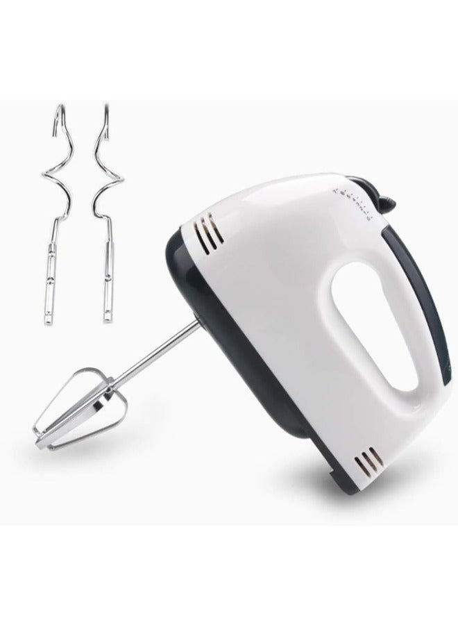 Electric Hand Mixer - 7 Speeds, Stainless Steel Beaters & Dough Hooks - Professional Handheld Mixer for Baking - Eject Button, Whisk, Knead - Mixing, Whipping, Whisking