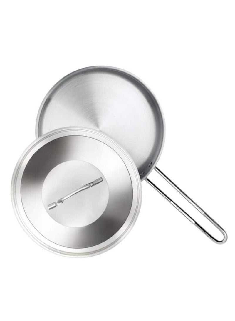 Premier 3-ply Clad Stainless Steel Classic Fry Pan with Lid Tpf-24 Cm