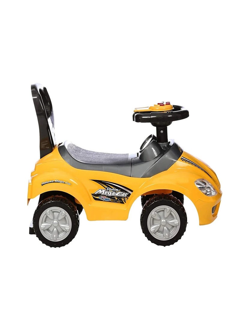Mega Car Rideon Pusher Car - Yellow