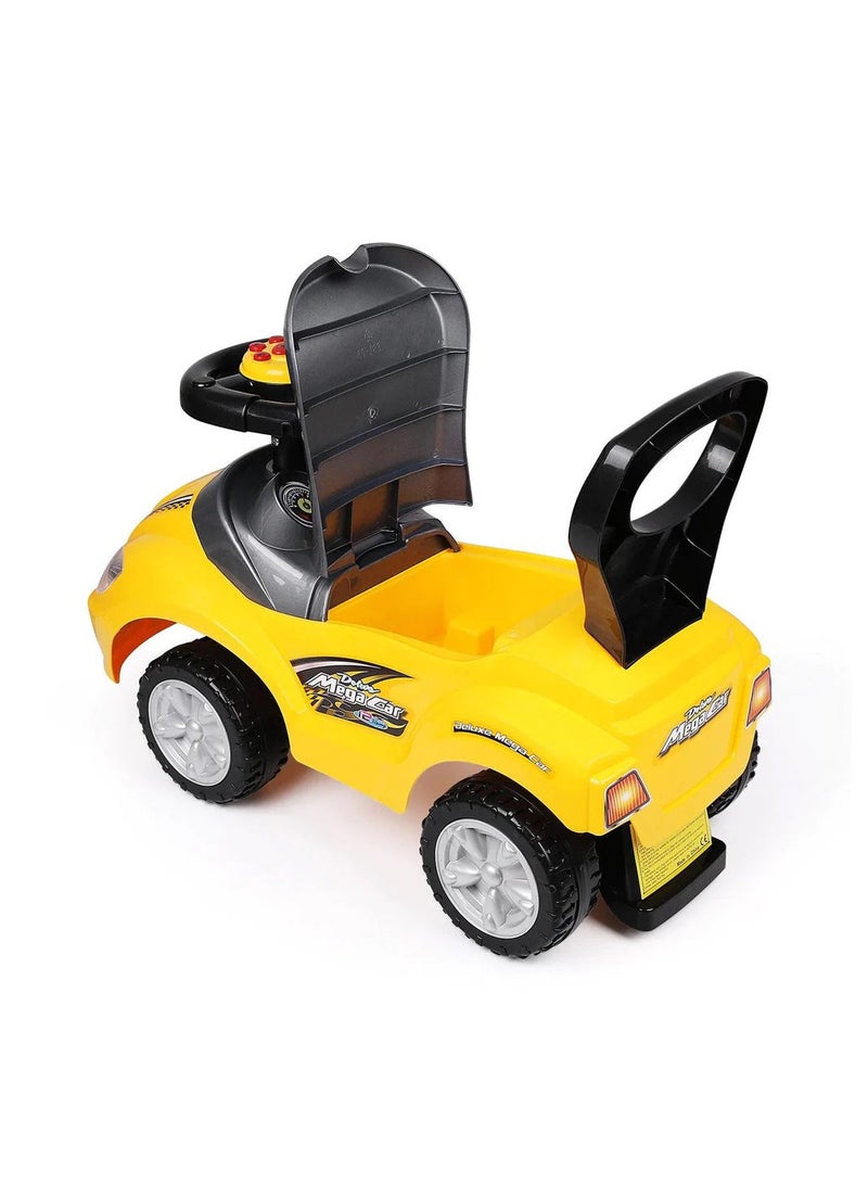 Mega Car Rideon Pusher Car - Yellow