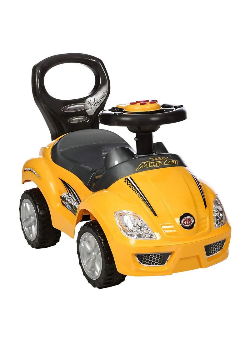 Mega Car Rideon Pusher Car - Yellow