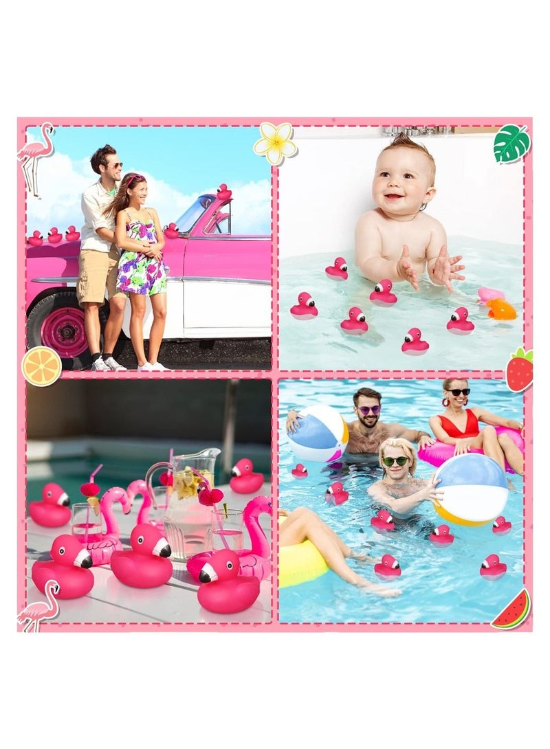 12 Pcs Bulk Pink Flamingos Bath Toys for Shower Party Favors Decoration