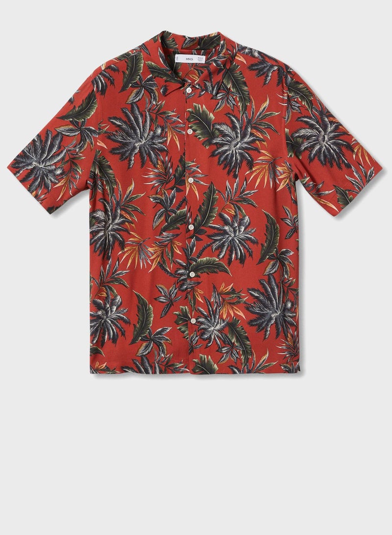 Hawaiian Print Regular Fit Shirt