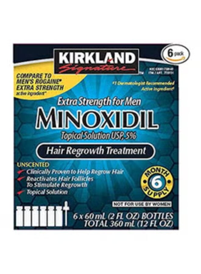 6 Piece Minoxidil Extra Strength Hair Regrowth