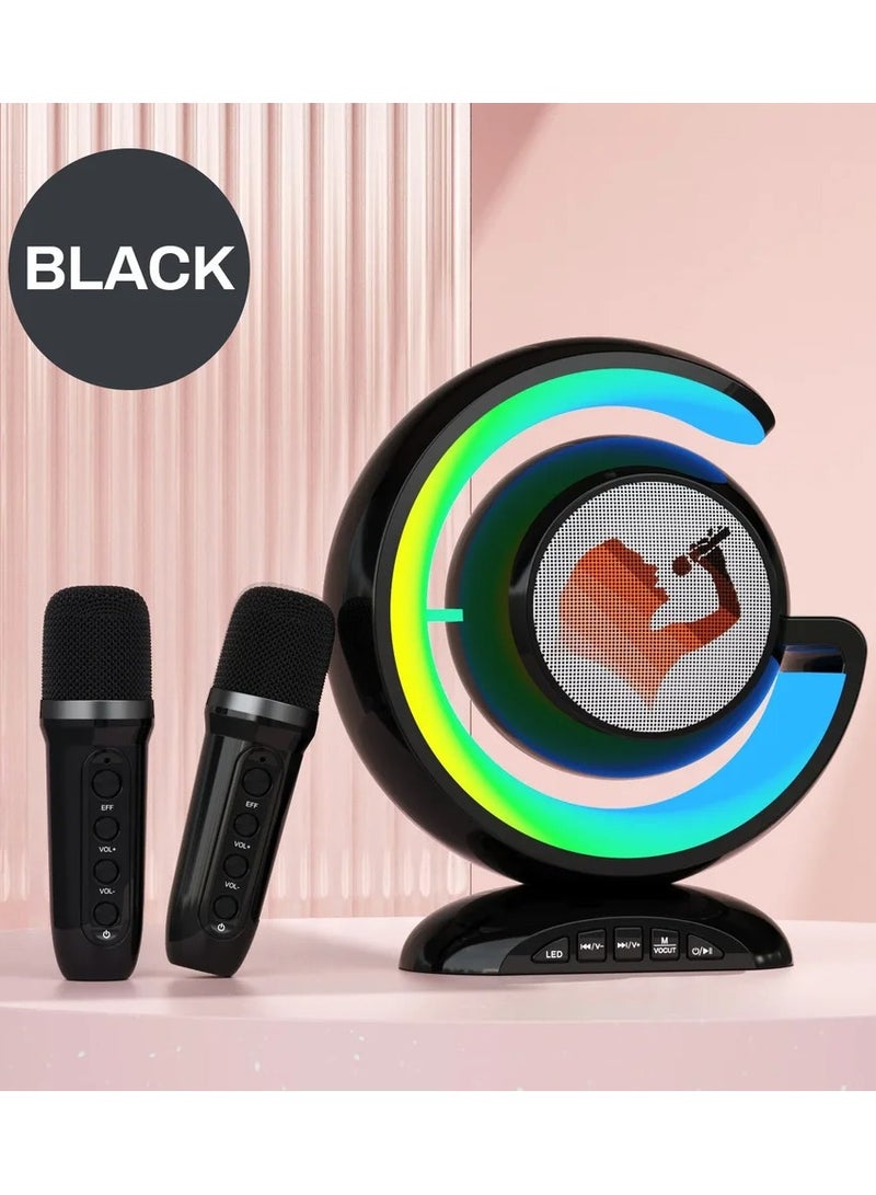 Wireless Lightshow Speaker With Two Wireless Microphones