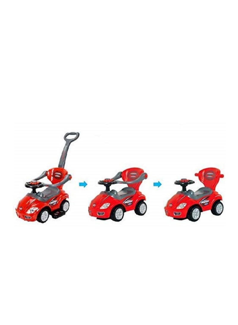 3 In 1 Baby Walker Activity Ride-On Toys Mini Push Car, Red