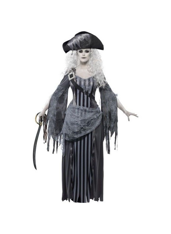 WomenS Ghost Ship Princess Costume With Dress And Hat Grey Large