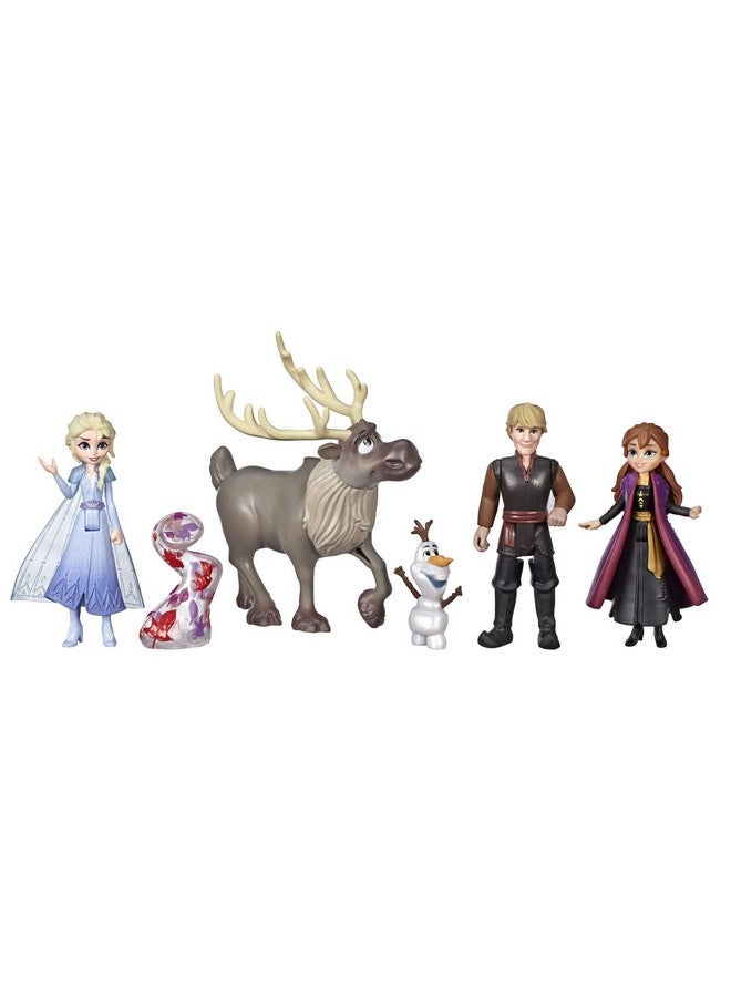 Adventure Collection 5 Small Dolls From Frozen 2 Anna Elsa Kristoff Sven Olaf & Gale Accessory