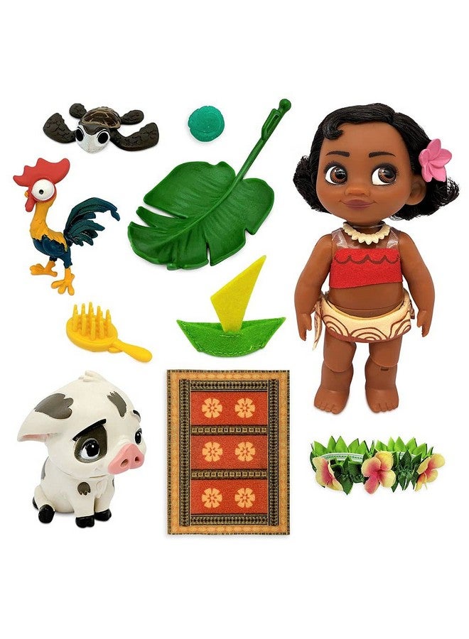 Moana Animators' Collection Mini Doll Play Set 5 Inches Authentic Character Design Interactive Toy Figure For Kids For Moana Fans Collectible Doll Set For Girls Ages 3+