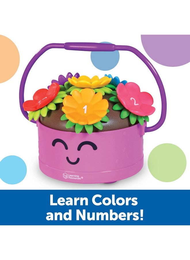 Poppy The Count & Stack Flower Pot 15 Pieces Fine Motor Skills Toys For Toddlers Preschool Toys Ages 18+ Months