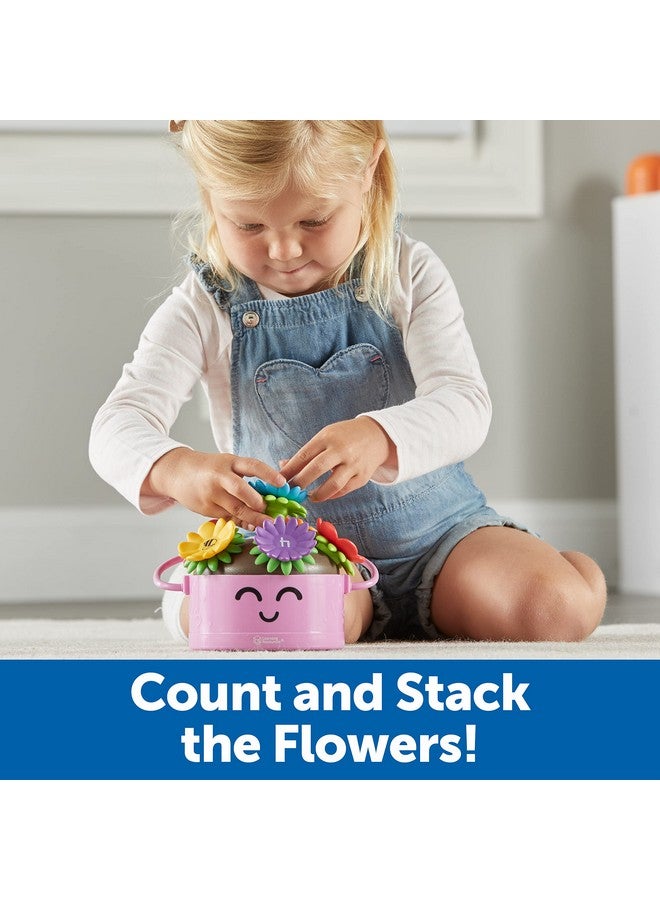 Poppy The Count & Stack Flower Pot 15 Pieces Fine Motor Skills Toys For Toddlers Preschool Toys Ages 18+ Months