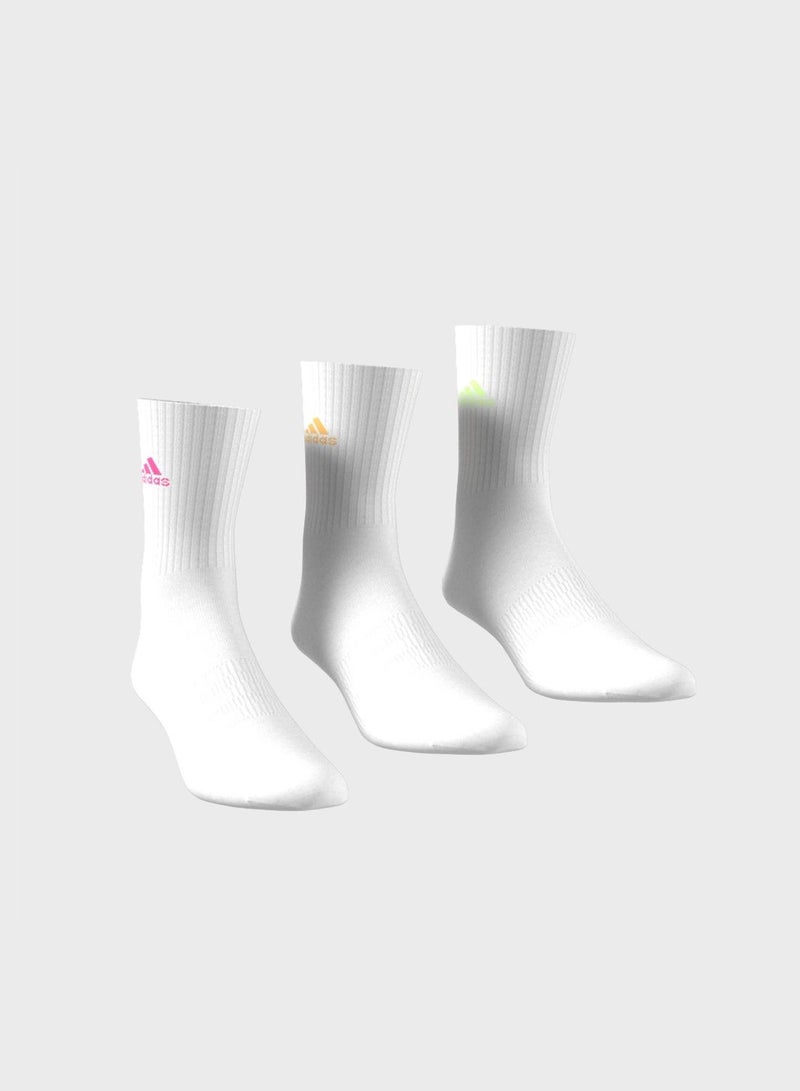 Cushioned Crew Socks 3 Pairs