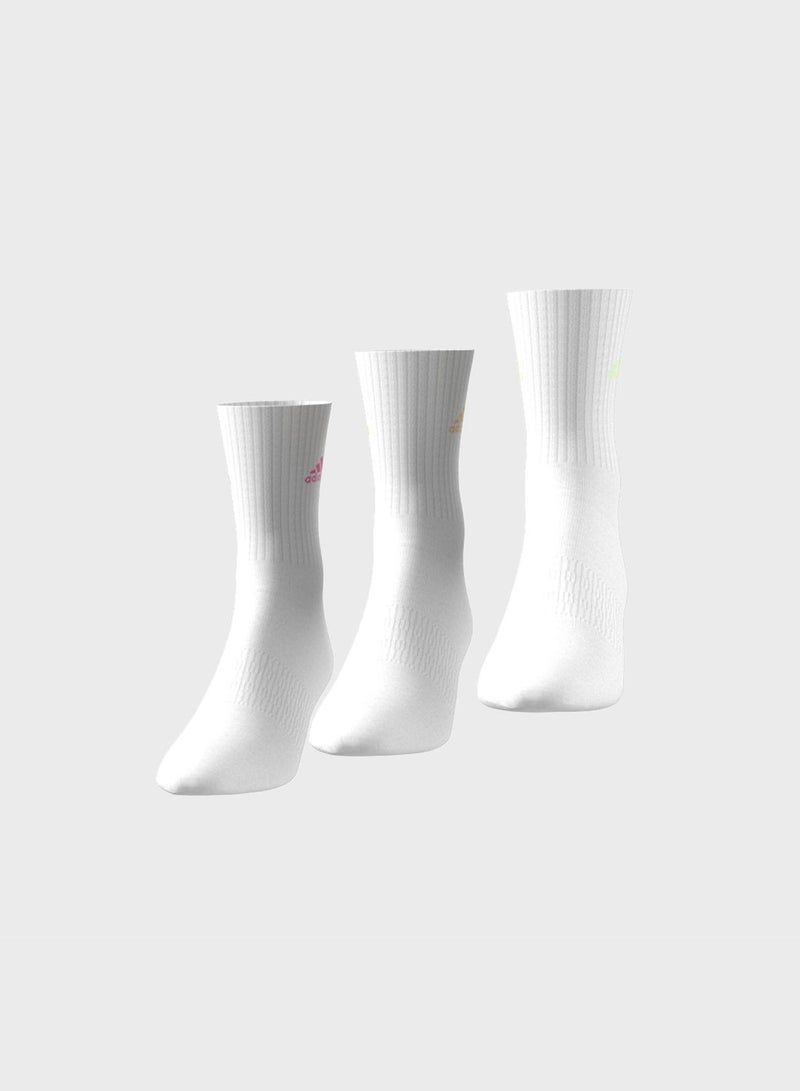 Cushioned Crew Socks 3 Pairs