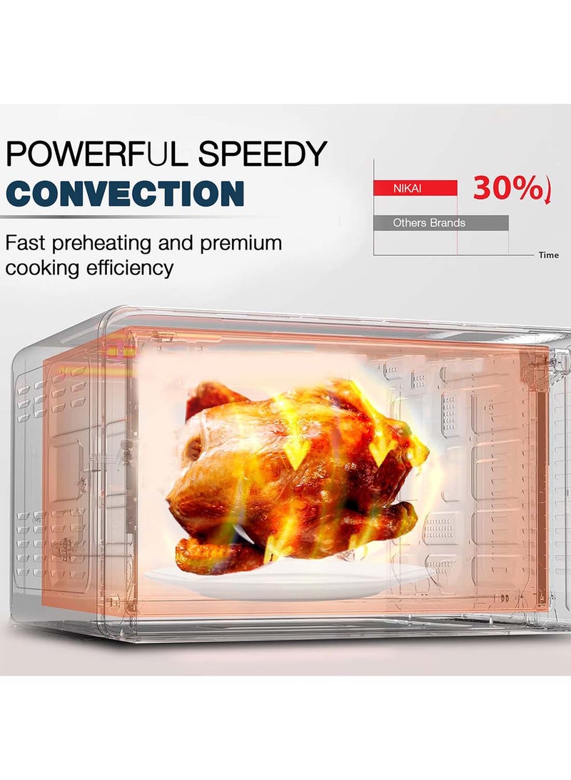 Microwave Oven With Defrost Function, 5 Power Levels, 0-35 Mins Timer, Cooking End Singnal, Manual Control, Convenient Pull Hand Door 20 L 700 W NMO616N1 Black