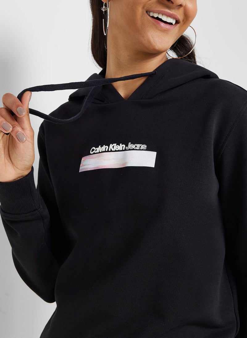 Crew Neck Logo Hoodie