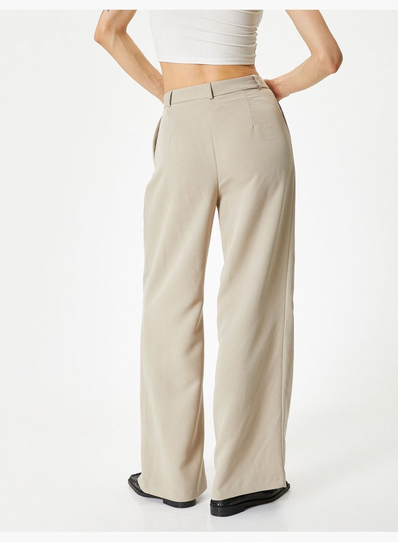 Pocket Detail Palazzo Pants