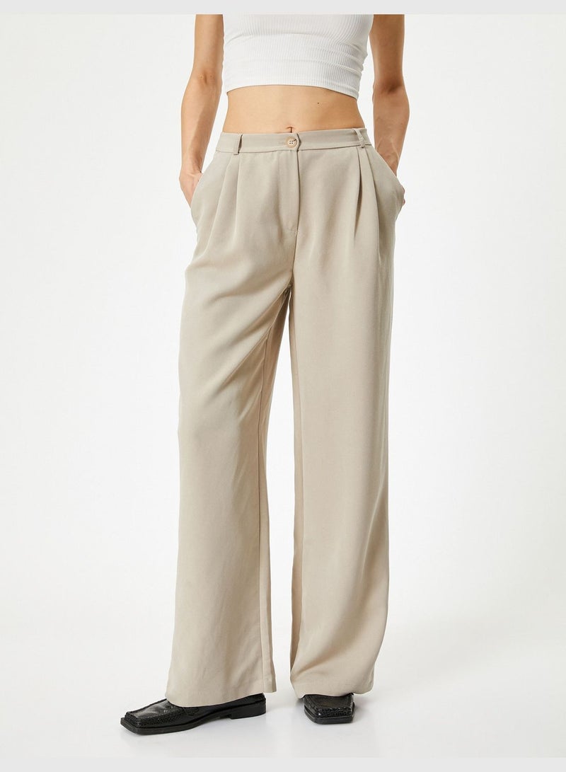 Pocket Detail Palazzo Pants