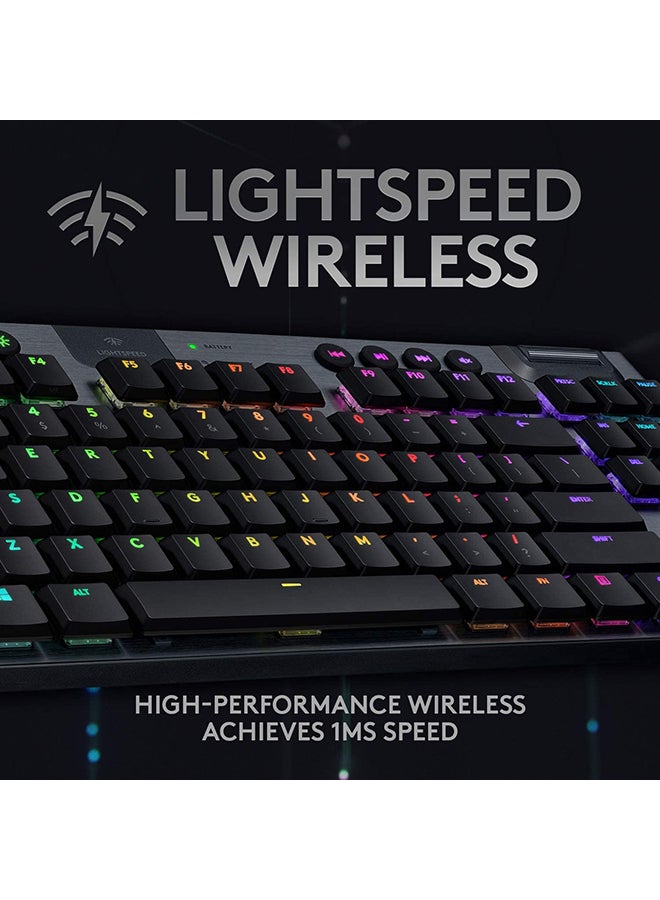 Logitech G Logitech G915 Tkl Tenkeyless Lightspeed Wireless Rgb Mechanical Gaming Keyboard, Low Profile Switch Options, Lightsync Rgb, Advanced And Bluetooth Support - Us Tactile Black