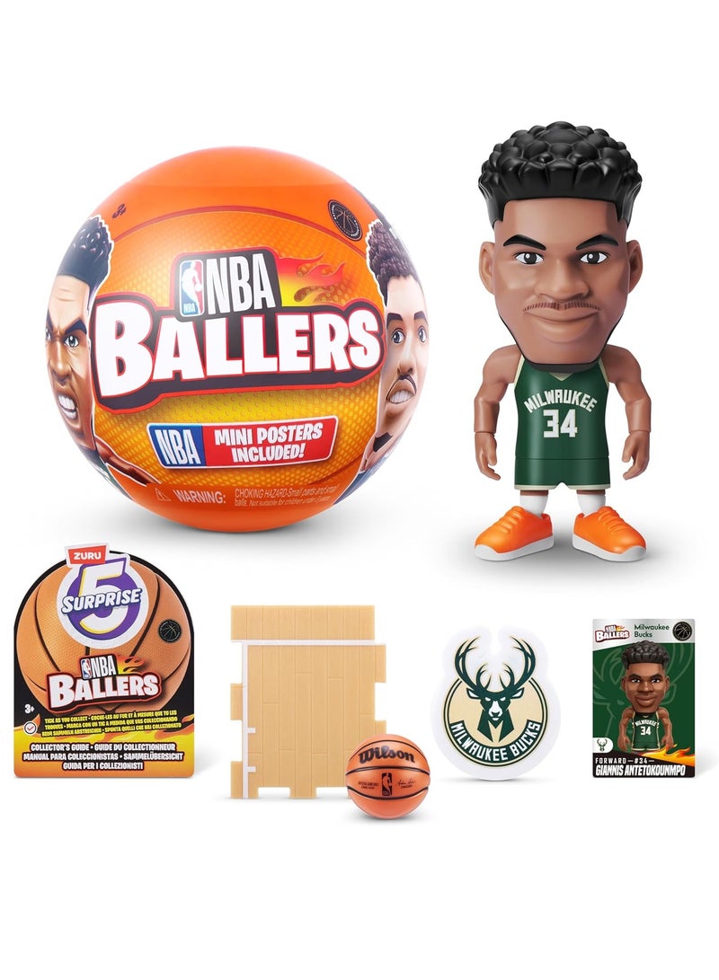 5 Surprise Mini Brands NBA Ballers -  1 Piece -Assorted /Style/Character May Vary