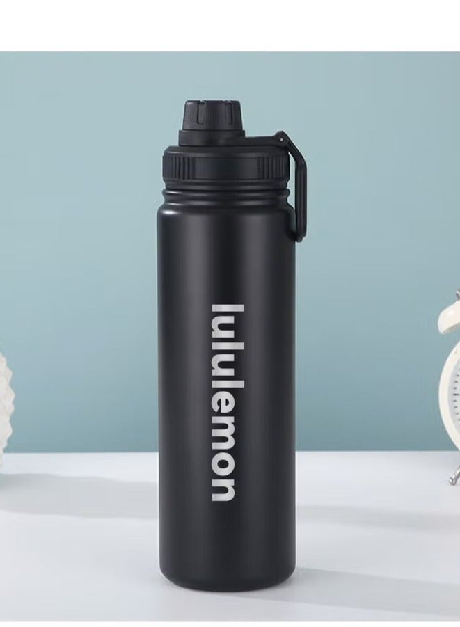 Lululemon Vacuum Insulated Stainless Steel Insulated Mug Water Bottle 24 oz/710ml-Black Color
