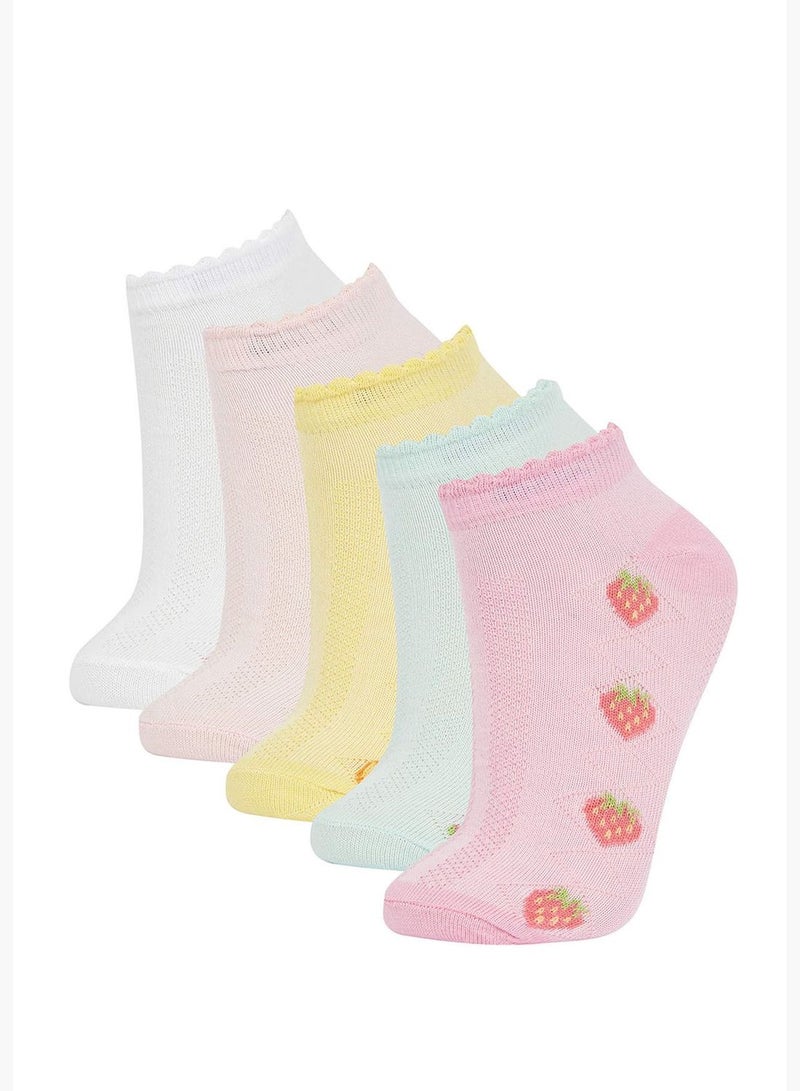 5 Pack Fruit Printed Ankle Low Cuts