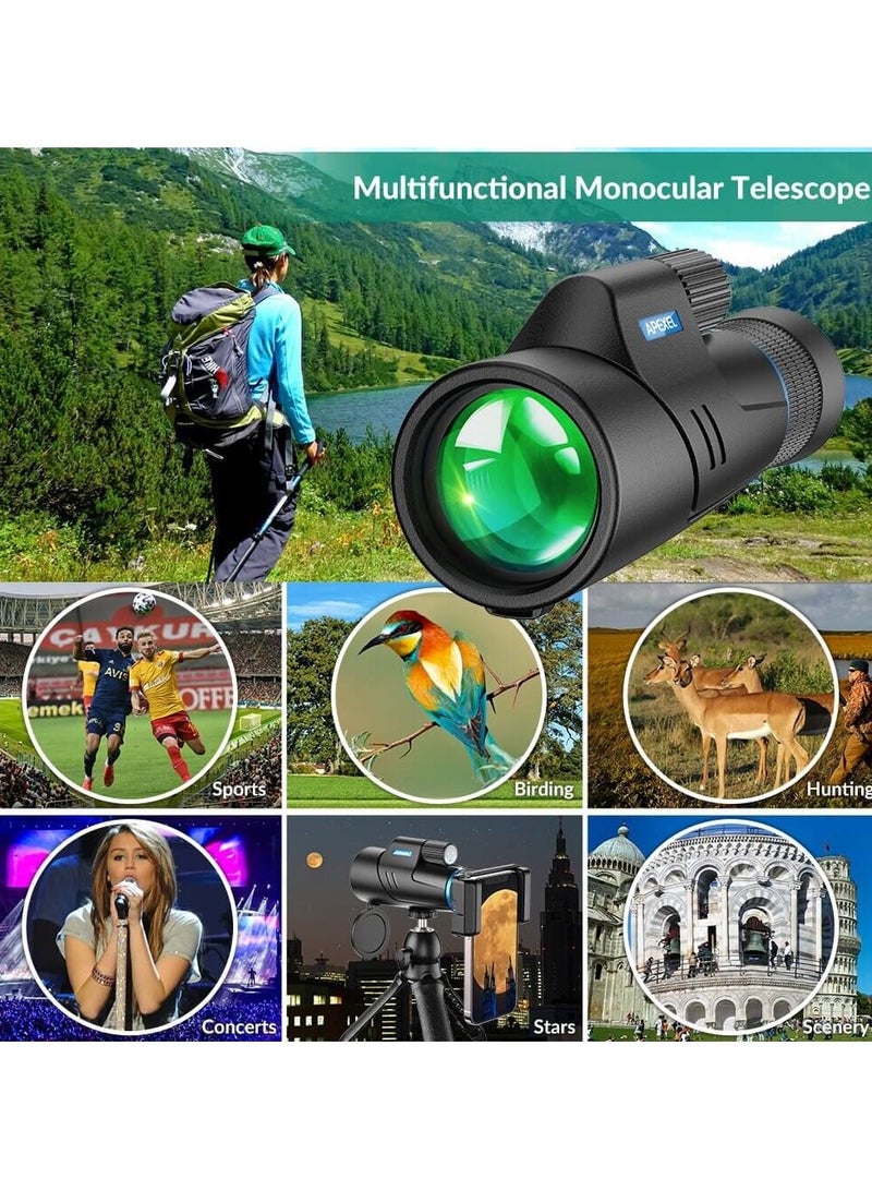 APEXEL 10X-20X50 Zoom Monocular Telescope For Mobile