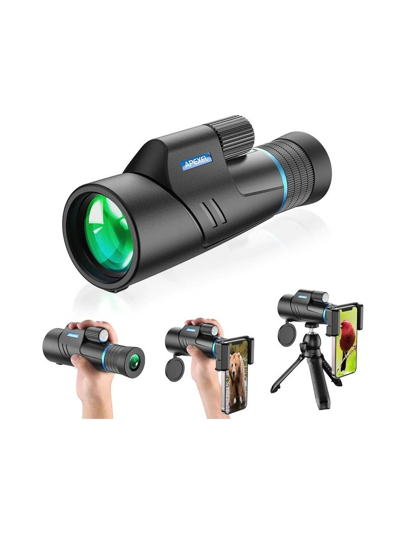 APEXEL 10X-20X50 Zoom Monocular Telescope For Mobile