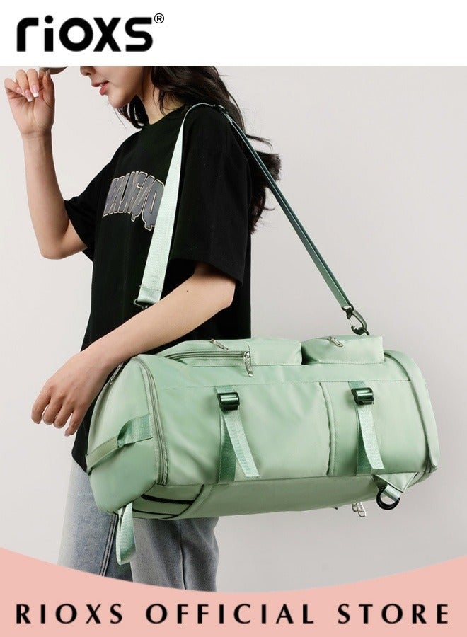 Large Capacity Multi Pockets Gym Bag with Shoes Compartment Sports Bag with Waterproof Pocket Outdoor Sport Travel Duffel Bag for Women and Men