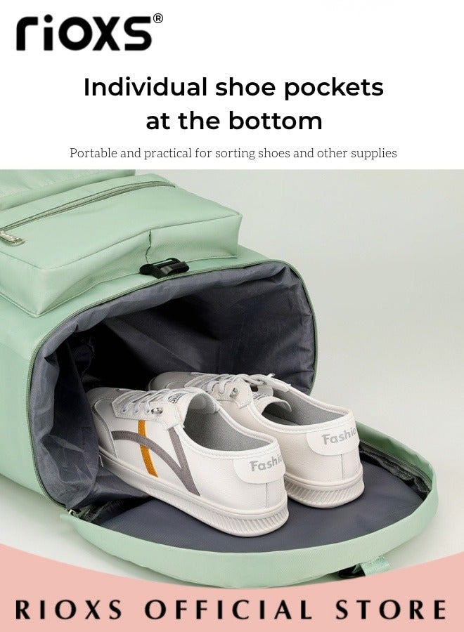 Large Capacity Multi Pockets Gym Bag with Shoes Compartment Sports Bag with Waterproof Pocket Outdoor Sport Travel Duffel Bag for Women and Men