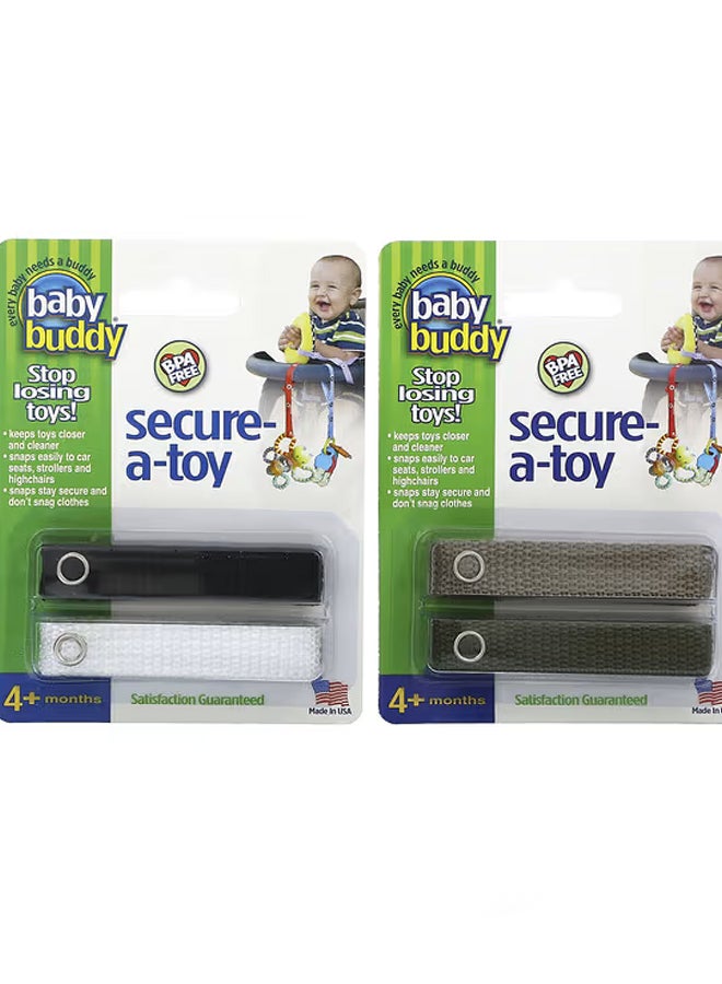 Secure-A-Toy4+MonthsBlack/White & Tan/Olive4 Straps
