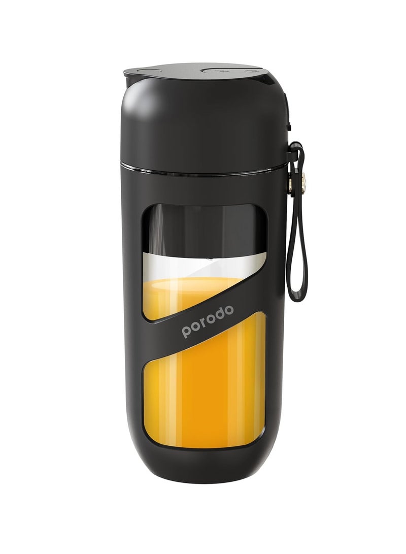 Porodo LifeStyle Vacuum Fresh Portable Juicer & Smoothie Blender 380mL 1500mAh - Black