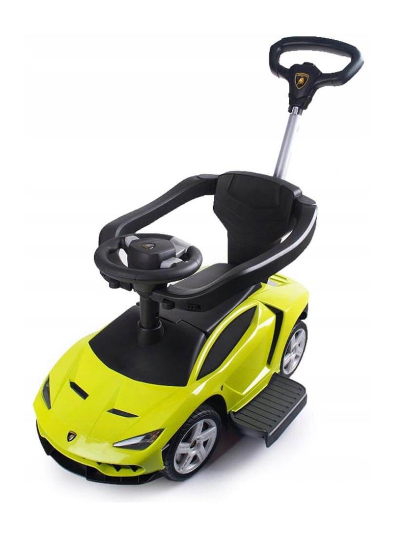 Lamborghini Kids Pusher Car umberlla with handle - Green