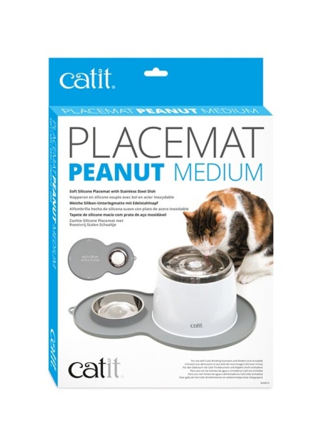 Peanut Placemat Grey Medium