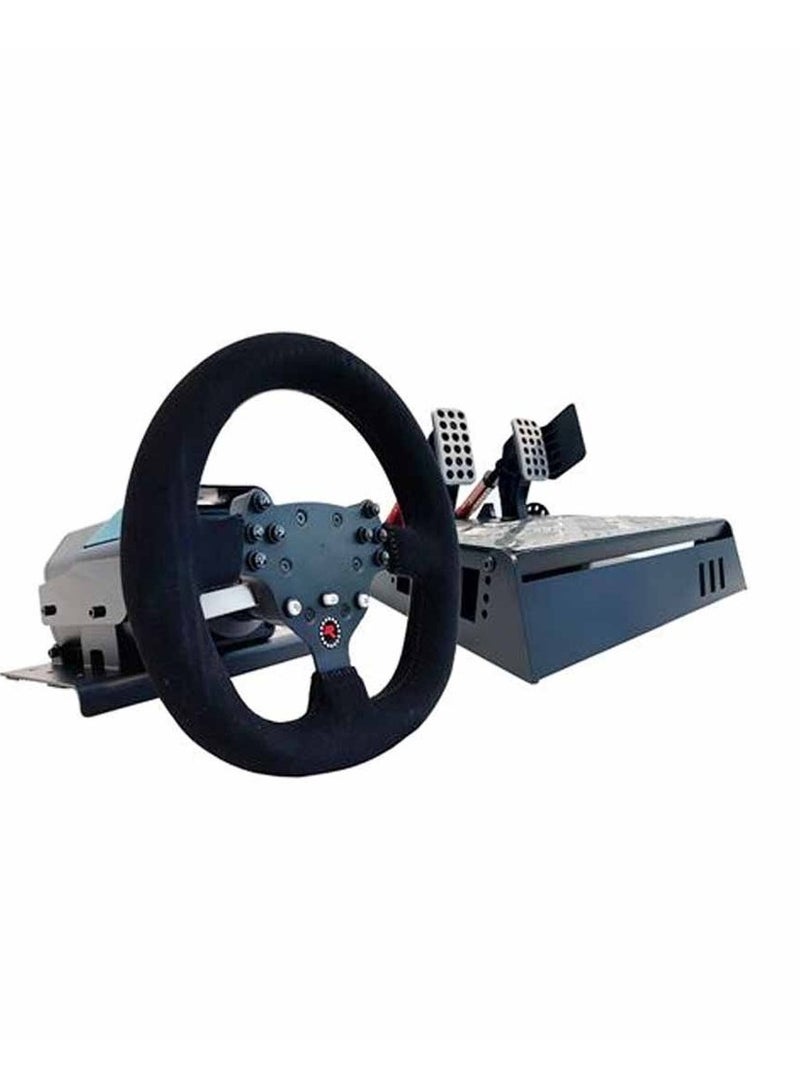 GTR Racing Simulator: RS30 Ultra Force Feedback Wheel + V3 Pro Steel Metal Base Adjustable 2-Pedals | 3-Pedals