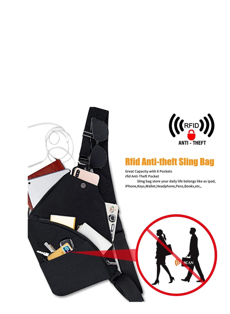 Anti Theft Waterproof Shoulder Backpack Sling Chest Crossbody Bag Cover Pack Rucksack Bicycle Sport